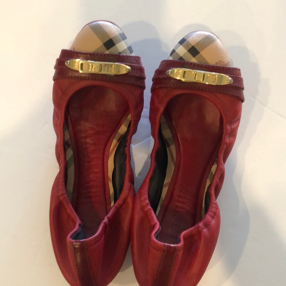 Burberry ballet shoes.